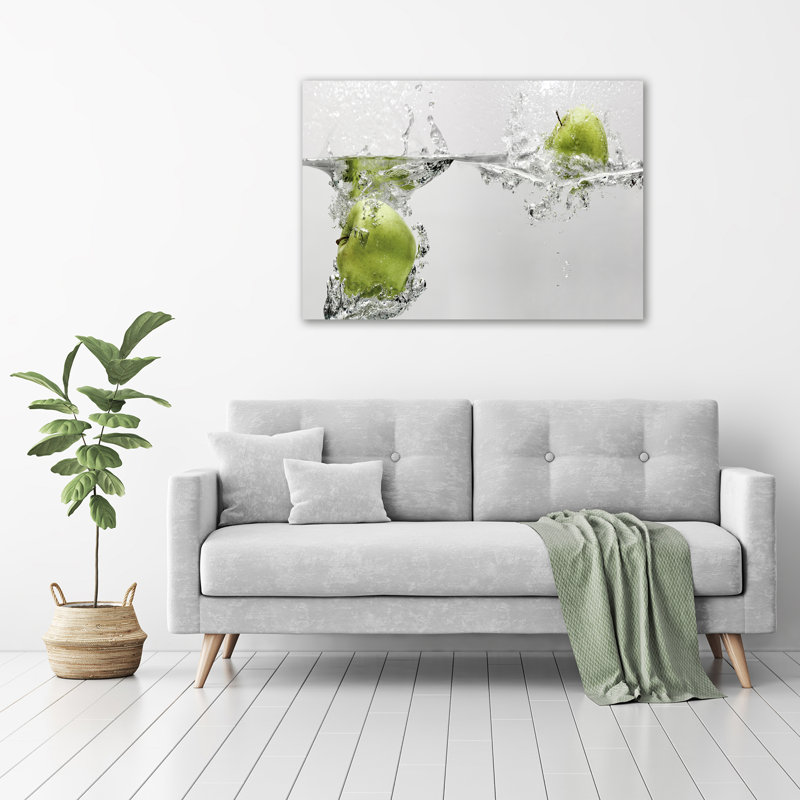 Apple Under Water - Wrapped Canvas Print