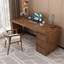 Bureaux rectangulaires en bois massif brun noisette-1889646750-1889646748