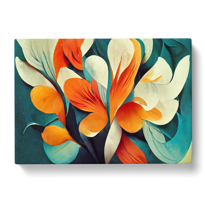 Artistic Floral Abstract Vol.6 - Wrapped Canvas, 40cm H x 60cm W x 3cm D