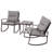2 - Person Outdoor Dining Set, 3-Piece Outdoor Rattan Rocking Bistro Set with Cushions and Glass Coffee Table-1480451901-1480451902