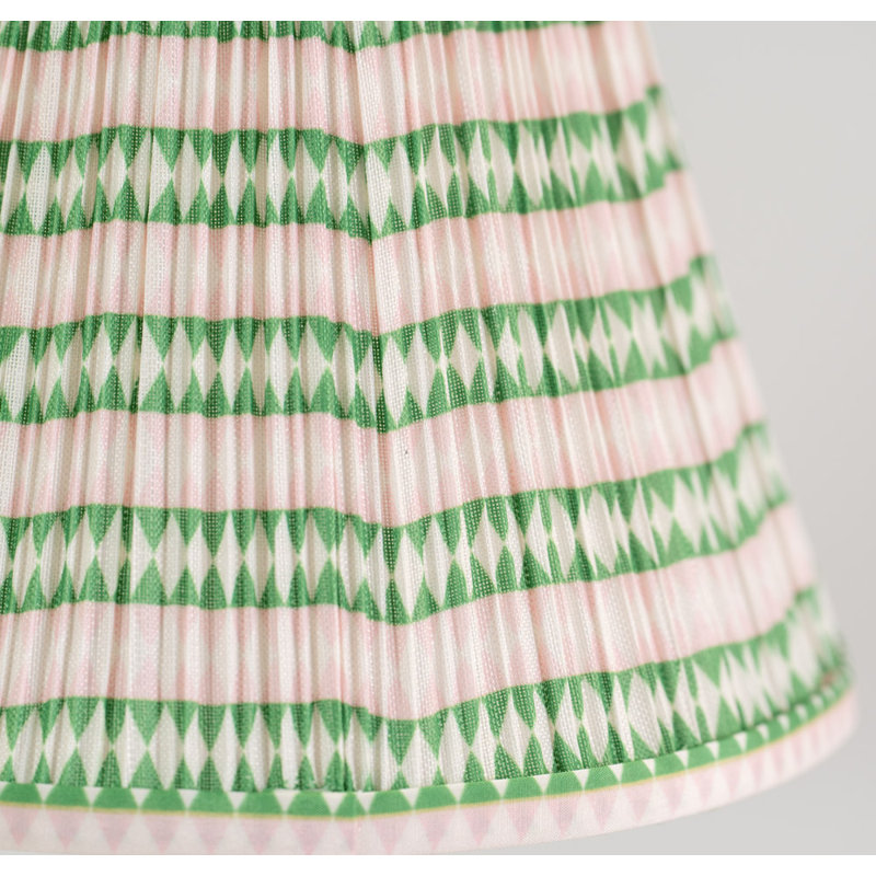 Riza Fabric Tapered Lamp Shade ( Clip On ) in Pink, 15cm H x 27.5cm W x 27.5cm D