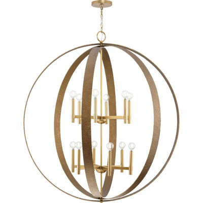 Twelve-Light Rustic Modern Pendant