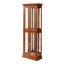 Vitrine lumineuse avec tablettes réglables et dossier en miroir pour mettre en valeur diverses collections avec style