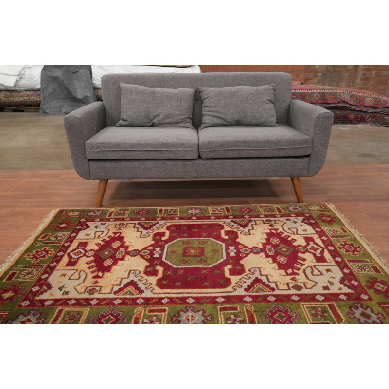 Tapis oriental géométrique Kazak 4 x 6