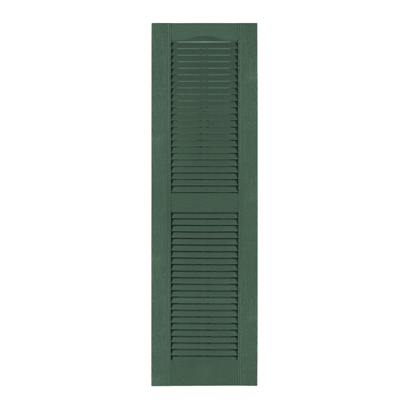 Volet à persiennes sur mesure avec dessus cathédrale, Vert héritage, 48", 12"