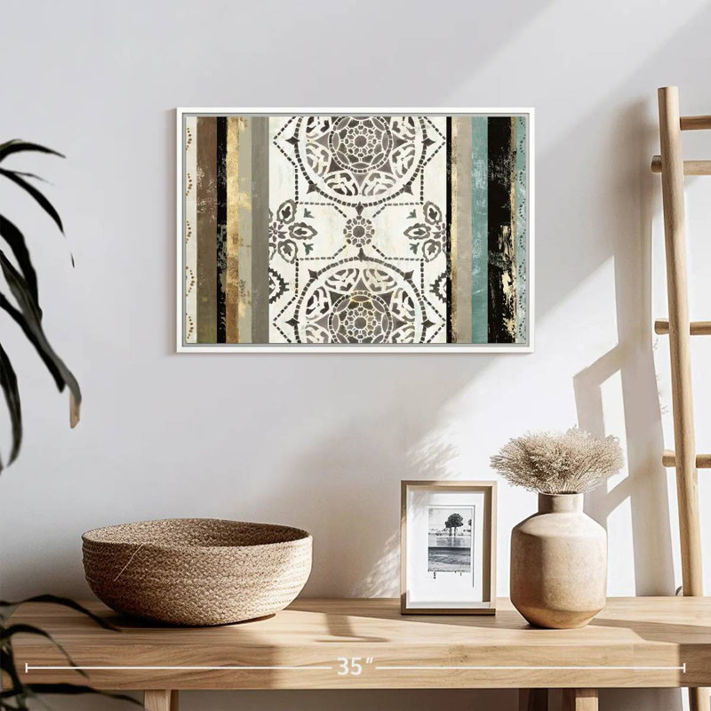 Modernisé I, Cadre flottant blanc, 19 po x 13 po