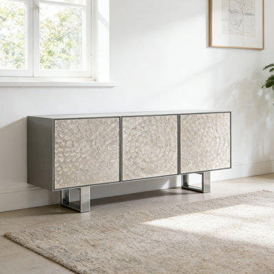 Meuble télé moderne et simple à lumière luxueuse