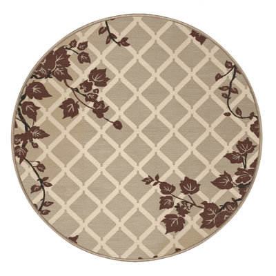 Machine Washable Ortmund Ivy Traditional Trellis Rug in Gray – Binding