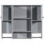 Armoire de salle de bain murale grise - miroir et espace de rangement intérieur spacieux