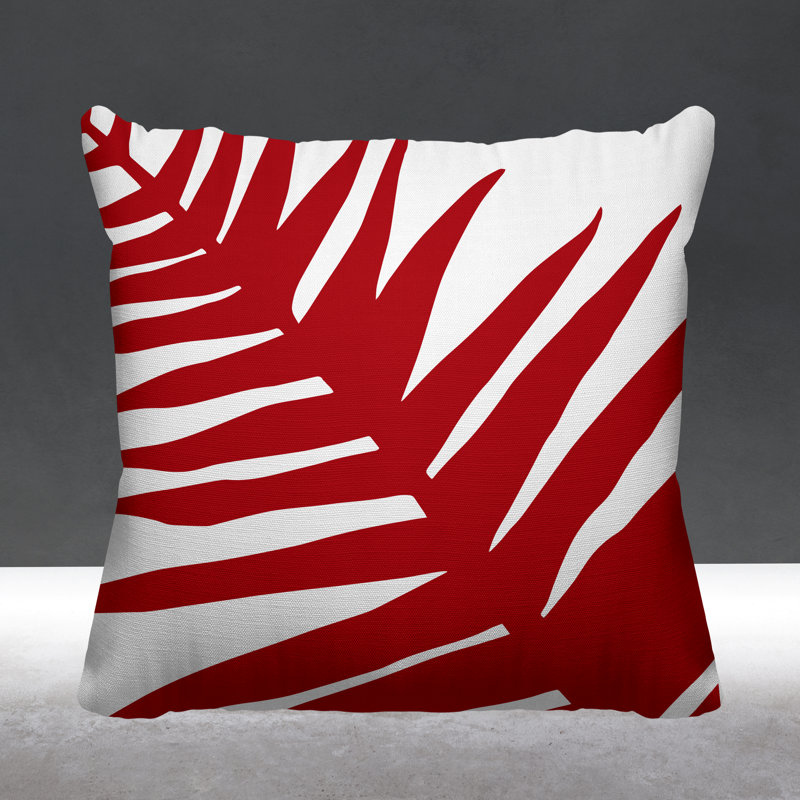 Fielding Outdoor Reversible Throw Pillow, 19W" x 19H", Red