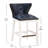 Upholstered Counter Stool with Solid Wood Frame