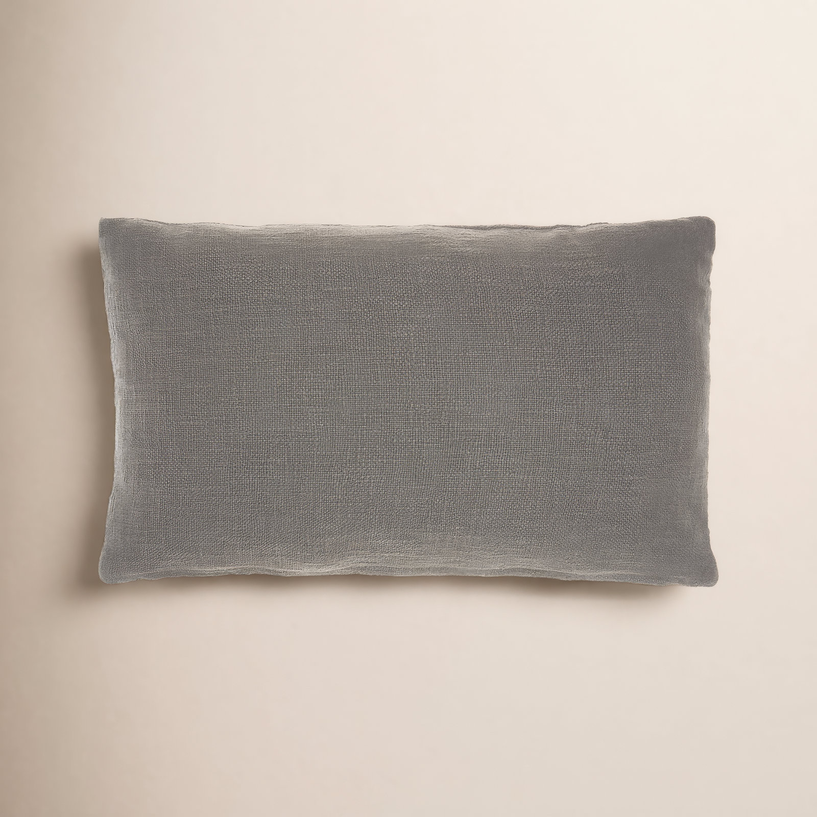 Ruzmira Cotton Lumbar Throw Pillow, Gray