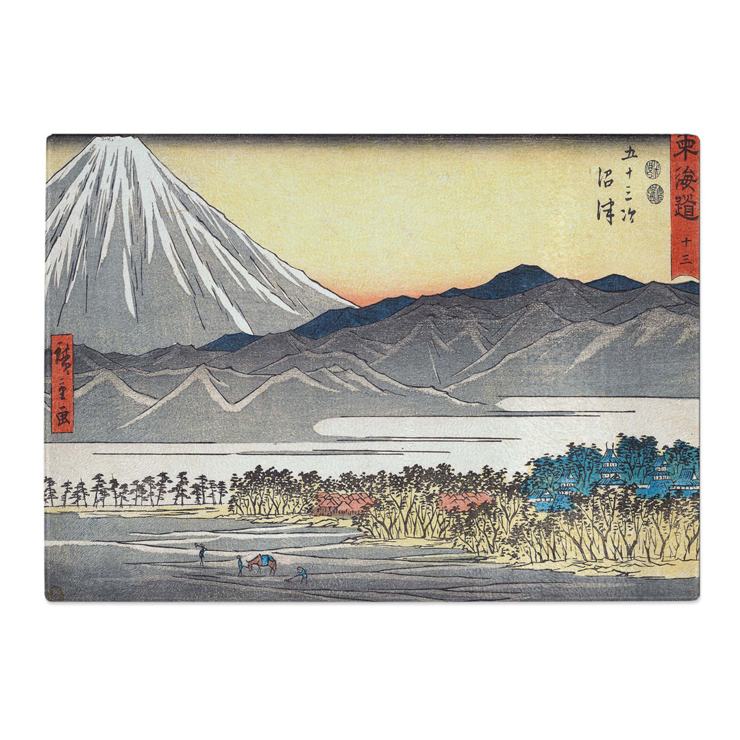 Tempered Glass Numazu by Utagawa Hiroshige Chopping Board