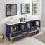  Meuble-lavabo autoportant à double cuve avec cadre en marbre et miroirs assortis avec cadre 72 po-62326214