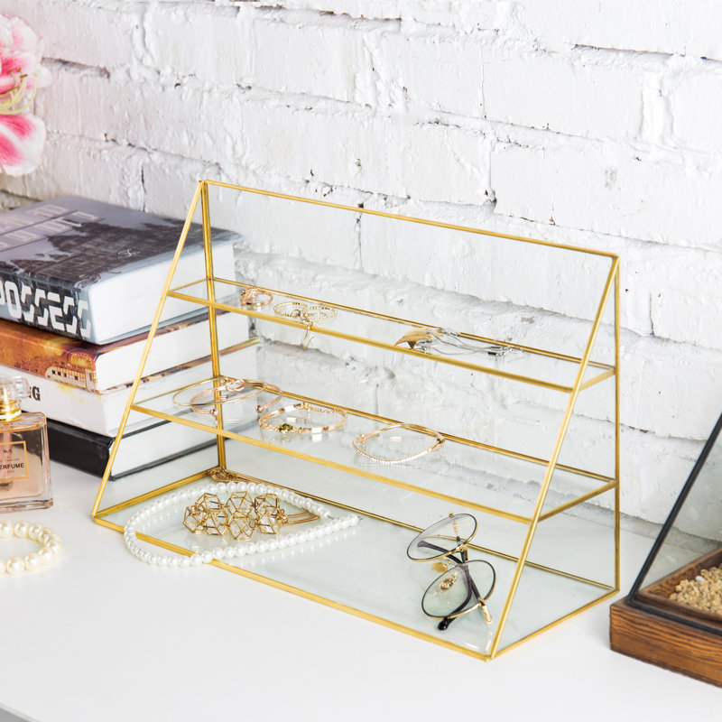 3-Tier Retail Glass Display Showcase Jewellery Stand