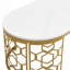 Table, table basse ovale moderne avec cadre en acier inoxydable