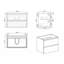 Meuble-lavabo mural simple 29,9 po avec plateau en panneau de fibres à densité moyenne Corderall