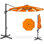 Produits Parasol solaire de patio en porte-à-faux à DEL de 10 pi, abat-jour de marché extérieur pivotant à 360 degrés pour la cour, la terrasse, la piscine avec lumières, inclinaison facile, base croisée