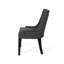Chaise rembourrée gris foncé 2 - style moderne, capitonnage sans couture à losanges, pieds fuselés, chaises à assemblage requis (2 chaises), dossier contemporain,