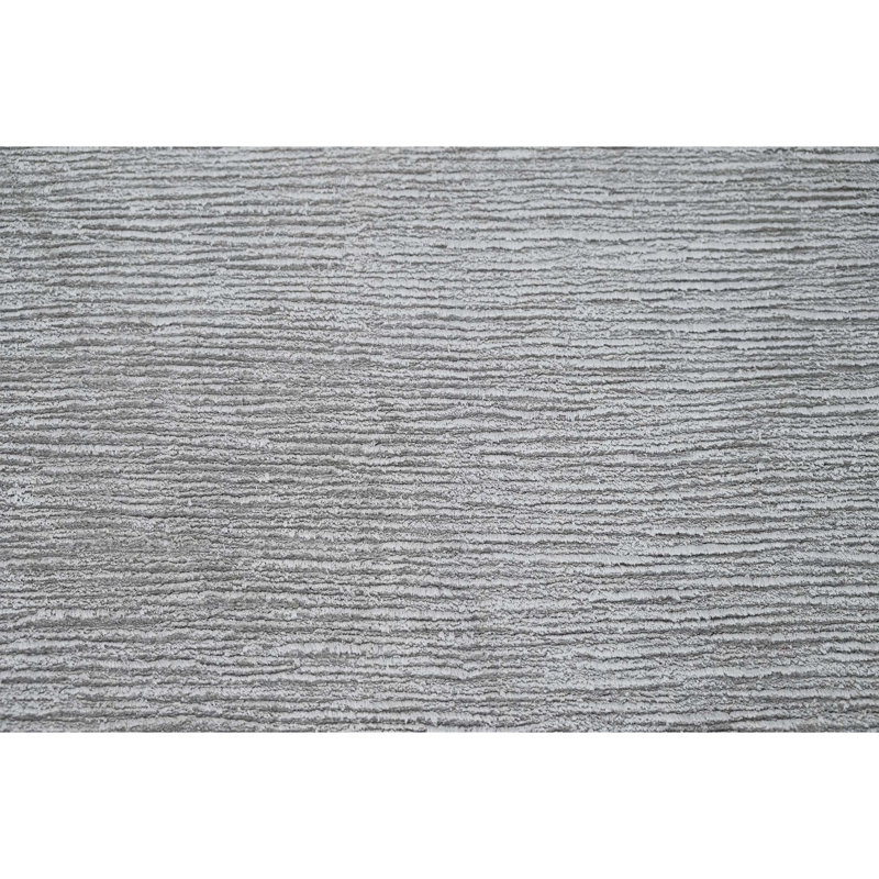 Tapis argent noué à la main de haute qualité, Rectangle 5 pi x 8 pi