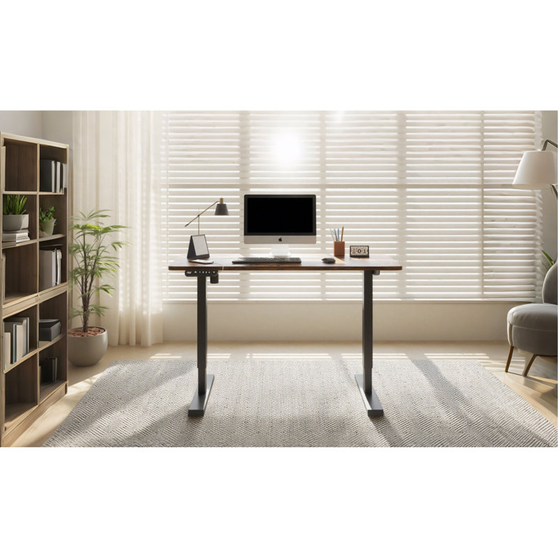 Bureau électrique à hauteur ajustable de 55 po x 24 po à hauteur réglable pour la maison et le bureau