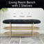 Banc de rangement rembourré Lylarae-87851520