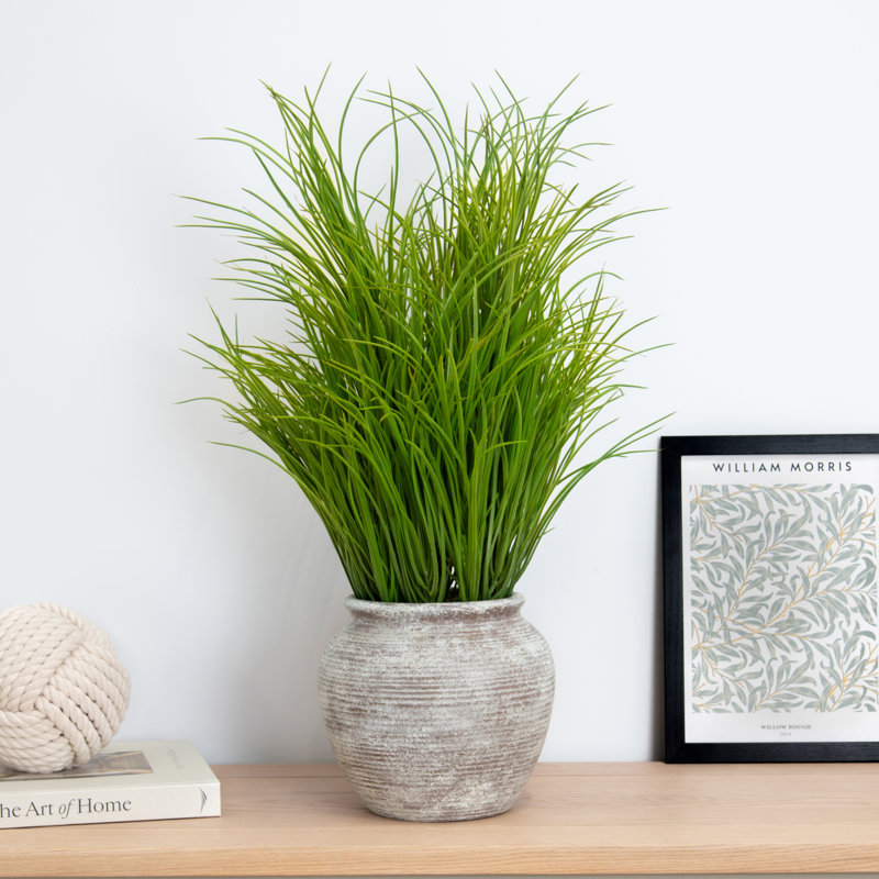 62cm Faux Grass in Composite Planter