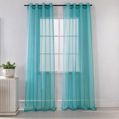 Paire de rideaux transparents avec passe-tringle Annaclaire