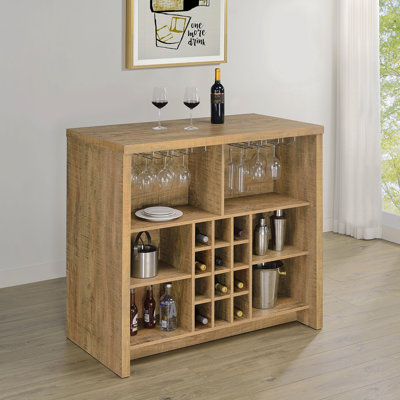 Bar de maison autoportant en bois d'ingénierie Irving Mango