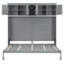 Grand lit escamotable mural avec armoires supérieures et porte-bouteilles - Lit pliant peu encombrant pour chambres d'amis, gris-252275432