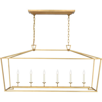Darlana Large Linear Lantern in Gild