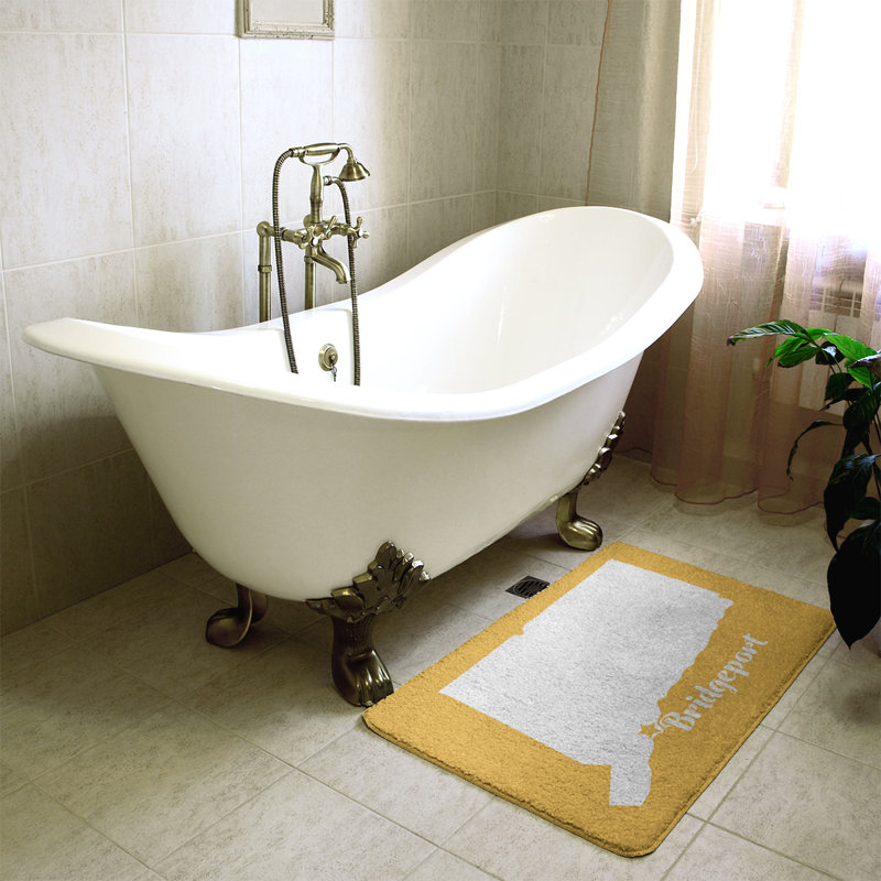 Tapis pour salle de bain connecticut bridgeport, l 21 po x L 34 po, Jaune