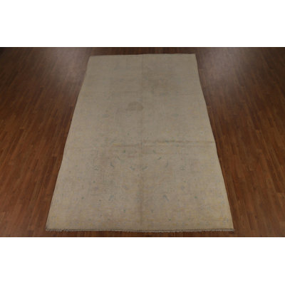Muted Geometric Wool Traditional Area Rug 7x11