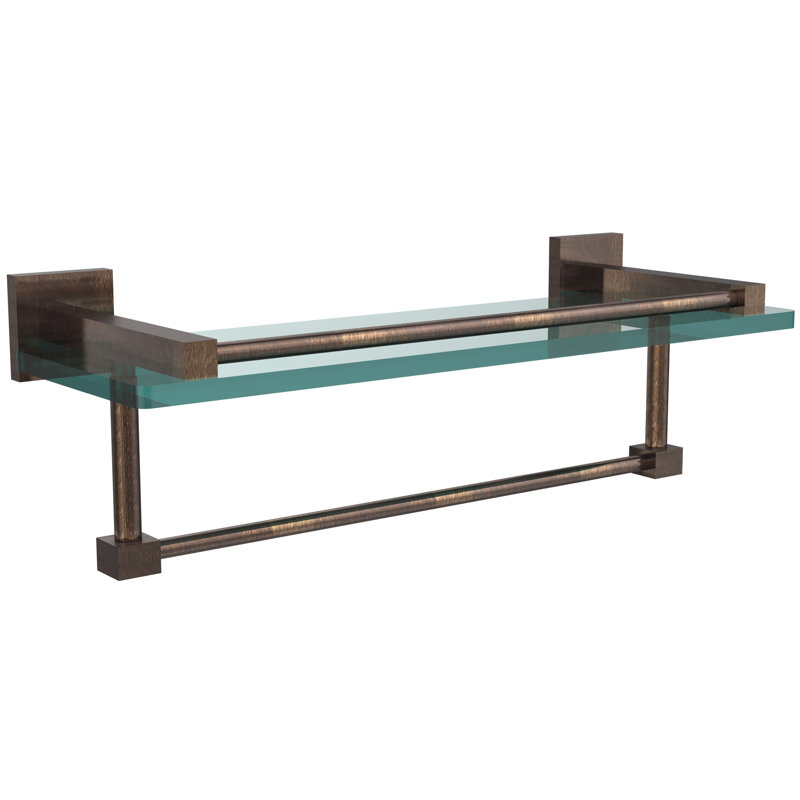 Haranu Bracket Shelf with Towel Bar, Venetian Bronze