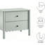 Table de chevet 2 tiroirs Emmeline