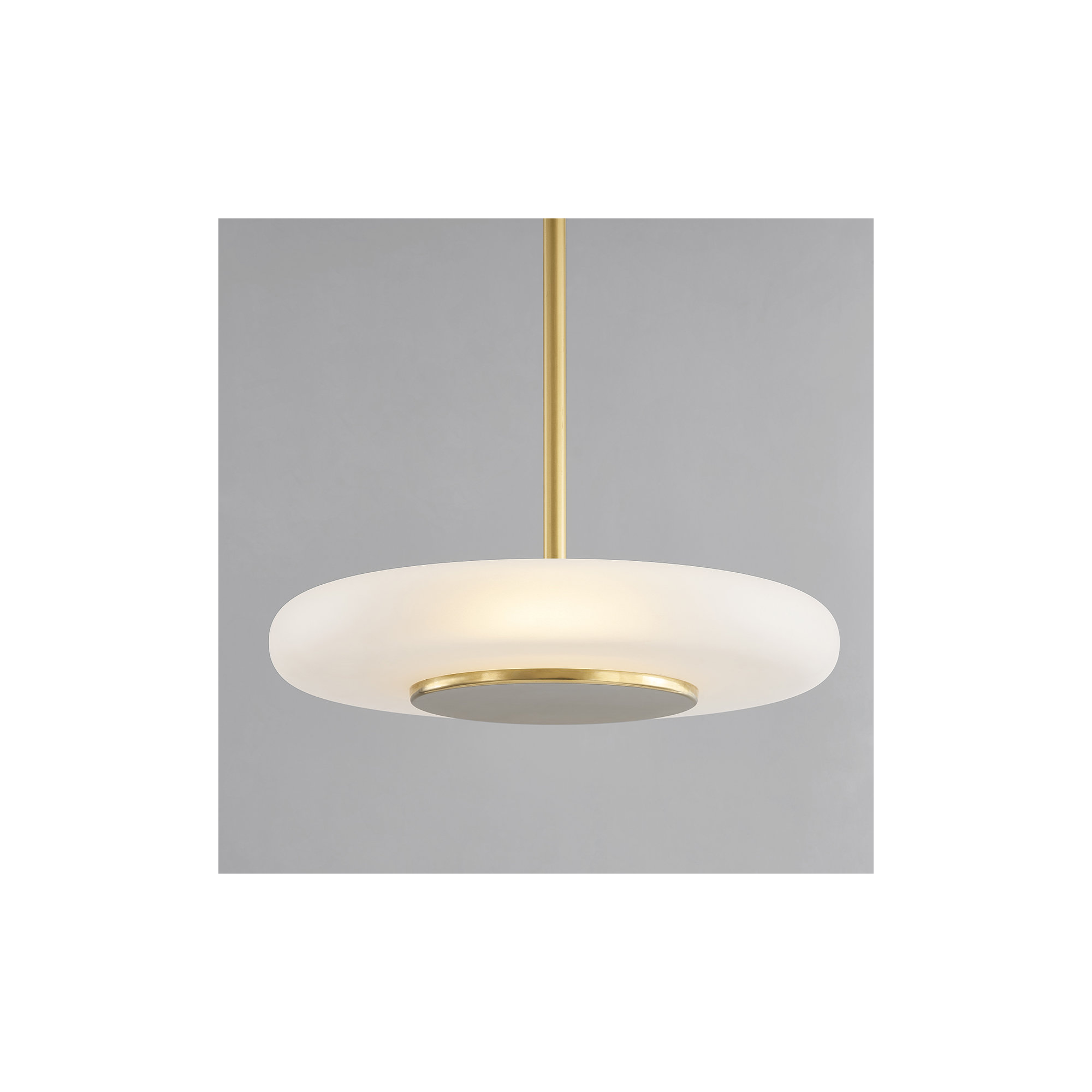 Blyford Pendant by PEMBROOKE & IVES, 7.75" H x 20.75" W x 20.75" D, Aged Brass