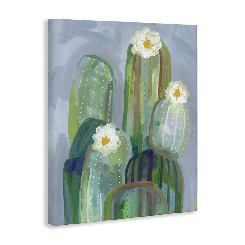 «Desert Day Dream», toile de cactus par Ashley Davis, H 20 po x l 16 po