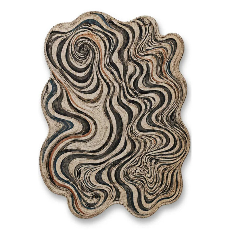 Tapis tissé à motif nautique Mosso, 4 pi 7 po x 6 pi 7 po