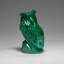 Genuine Polished Malachite Owl Carving (210.8 Grams)