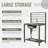 Outdoor Kitchen Island With Storage, Aluminum Kitchen Storage Island Stainless Steel Outdoor Sink W/Faucet & Drainboard, Freestanding Storage Shelves With Protective Cover Indoor Outdoor