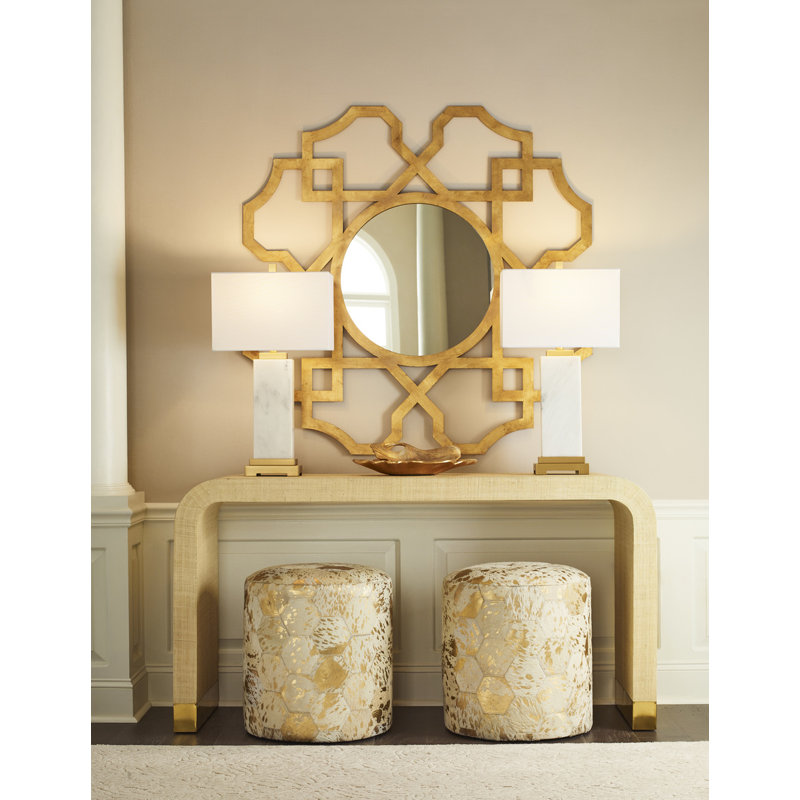 Lux Round Leather Pouf