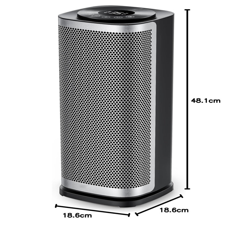 Ivy Bronx 1800 BTU Electric Tower Space Heater and with Digital Display