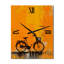 Vélo Odyssey orange - Horloge murale vélo surdimensionnée-690110352