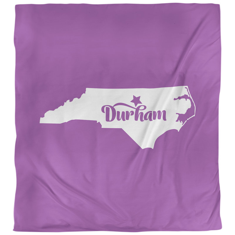 Housse de couette de caroline du nord durham, Housse de couette pour grand lit, Violet, Microfibre