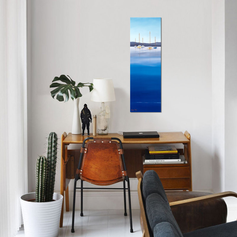 «Waterline I», reproduction sur toile, H 60 po x l 20 po x P 1,5 po, Toile tendue