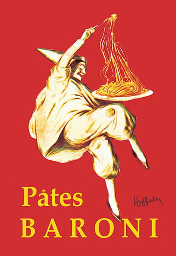 Affiche rétro assiettes baroni sur toile tendue, H 42 po x l 28 po x P 1,5 po