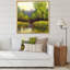 «Beautiful Summer River Green Landscape I» - Décoration murale en bois champêtre-67466962-67466963