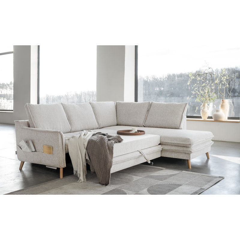 Charming Charlie Limited 6 Seater Sofa Bed, Right facing, Beige