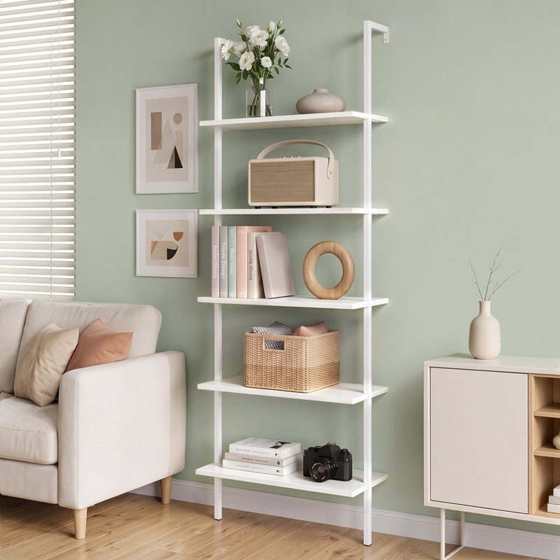Flythe Ladder Bookcase, White