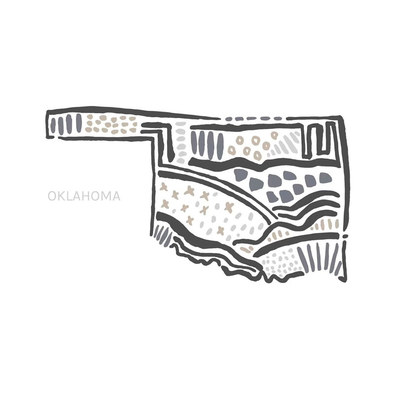 Oklahoma - impression sur toile tendue, H 18 po x l 26 po x P 1,5 po